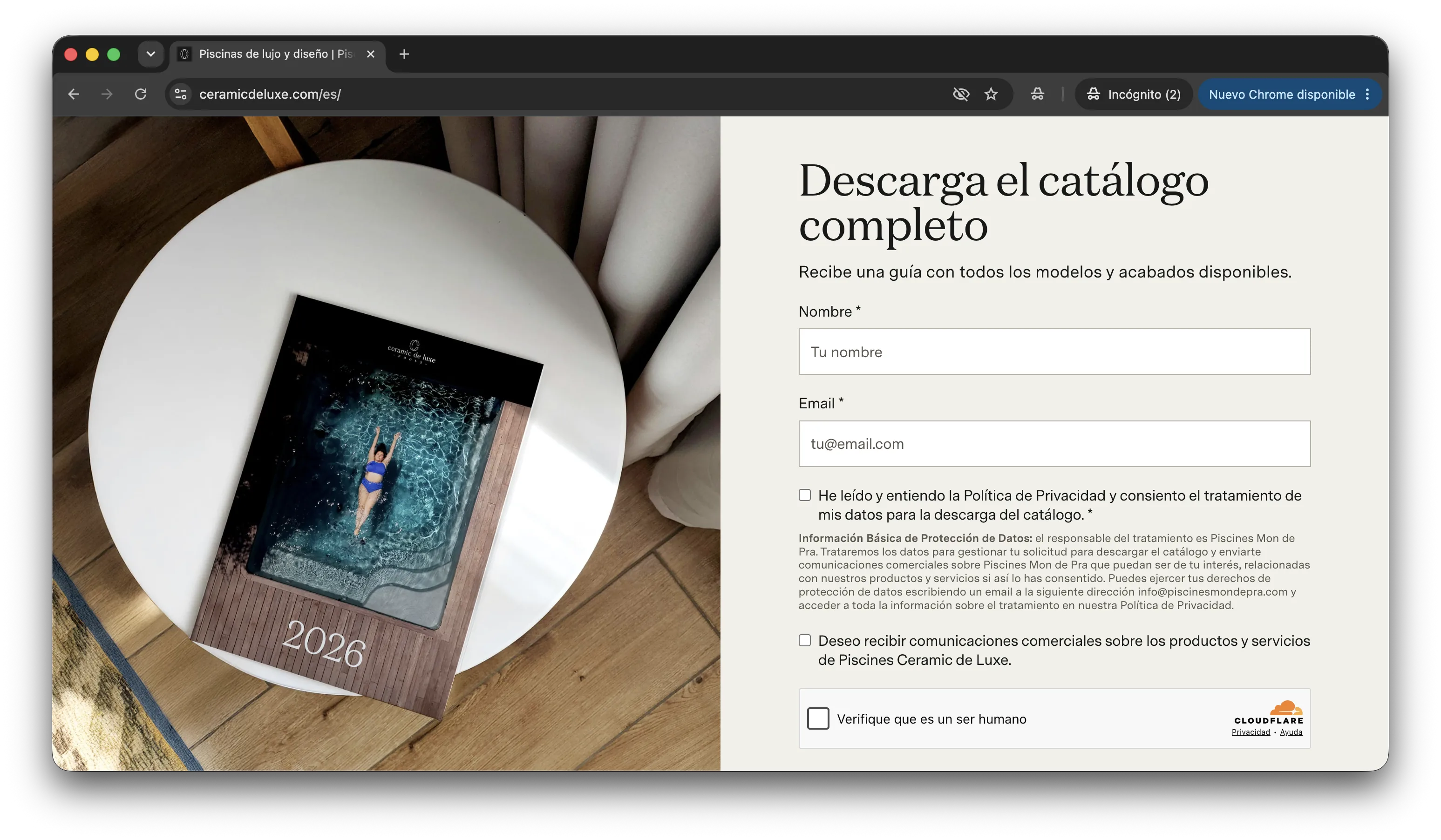 Ceramic de Luxe catalogue download form