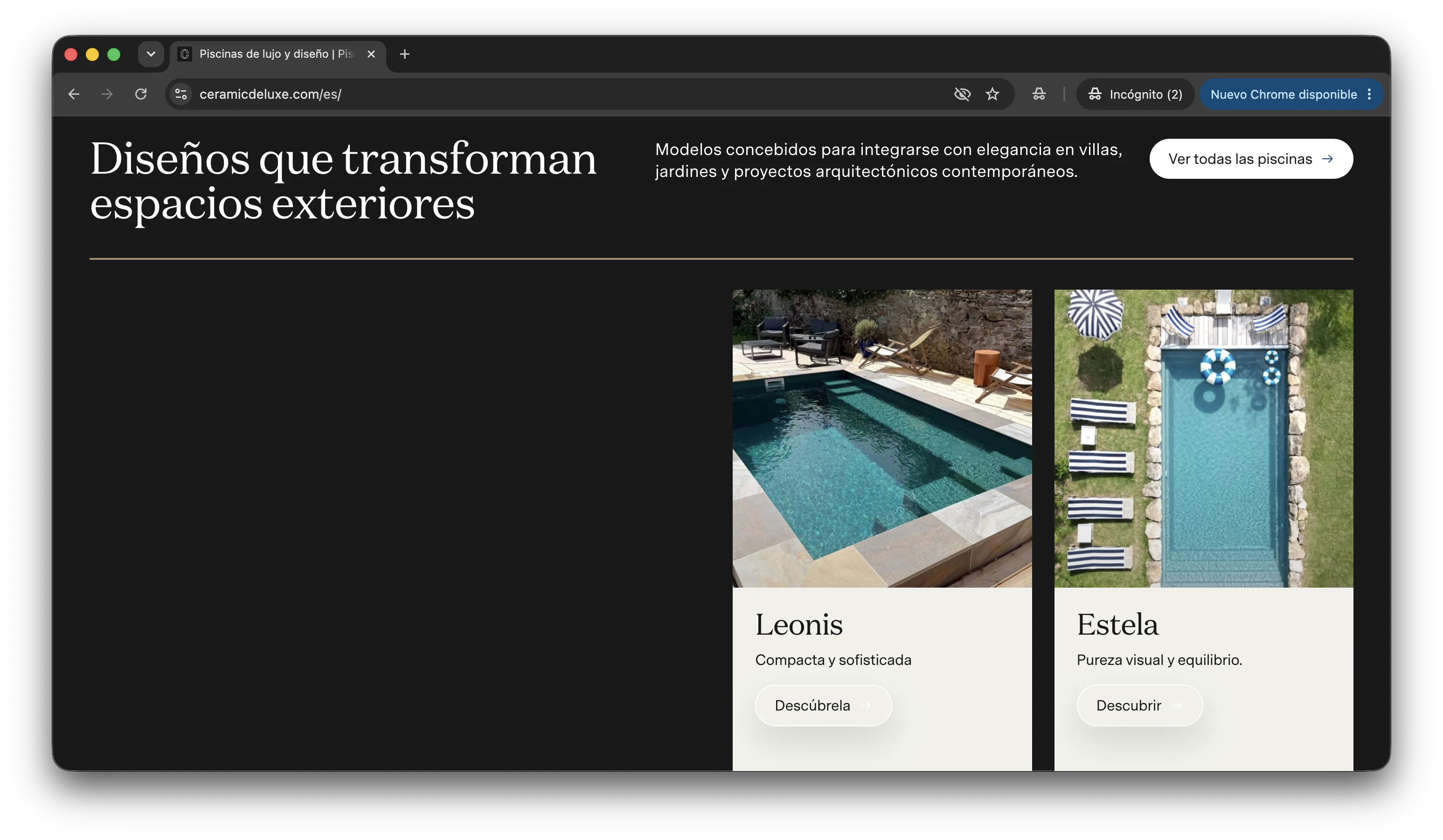 Ceramic de Luxe pool collection