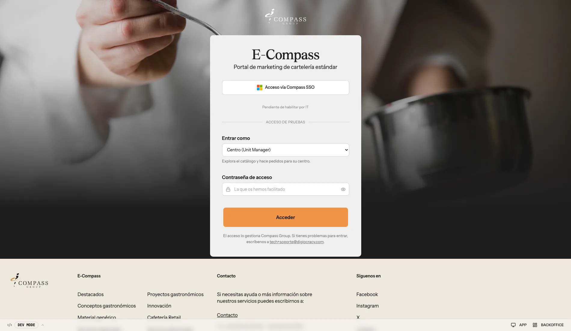 E-Compass access for units and administration